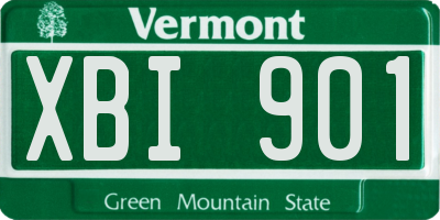 VT license plate XBI901