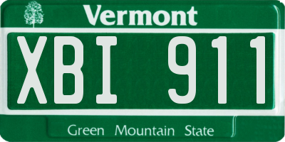 VT license plate XBI911