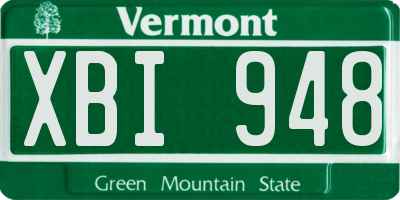 VT license plate XBI948