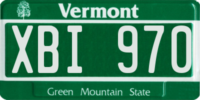 VT license plate XBI970
