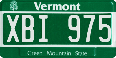 VT license plate XBI975