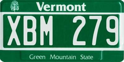 VT license plate XBM279