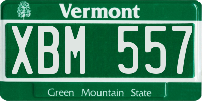 VT license plate XBM557