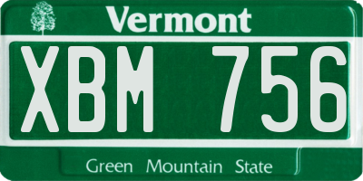 VT license plate XBM756
