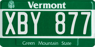 VT license plate XBY877
