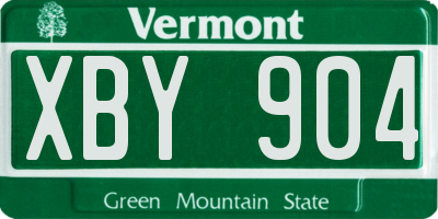 VT license plate XBY904
