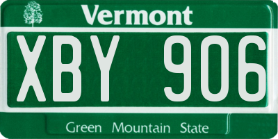 VT license plate XBY906