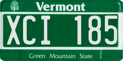 VT license plate XCI185