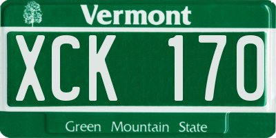 VT license plate XCK170