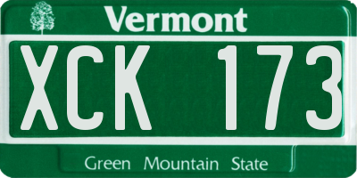 VT license plate XCK173