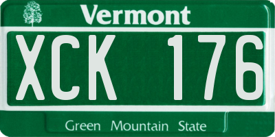 VT license plate XCK176