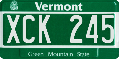 VT license plate XCK245