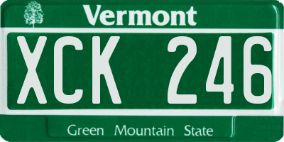 VT license plate XCK246