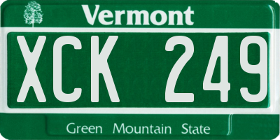 VT license plate XCK249