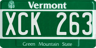 VT license plate XCK263