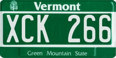 VT license plate XCK266