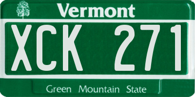 VT license plate XCK271