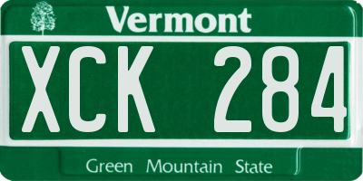 VT license plate XCK284