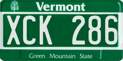 VT license plate XCK286