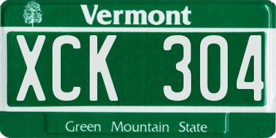 VT license plate XCK304