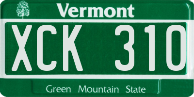 VT license plate XCK310