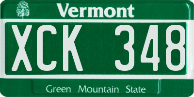 VT license plate XCK348