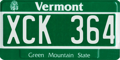 VT license plate XCK364