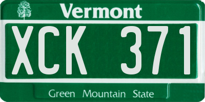 VT license plate XCK371