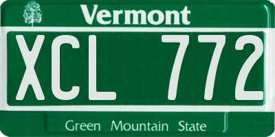 VT license plate XCL772