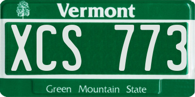 VT license plate XCS773