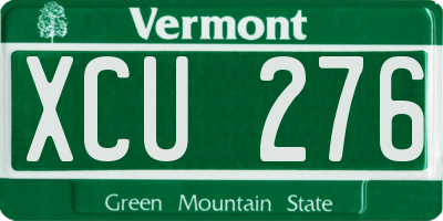 VT license plate XCU276