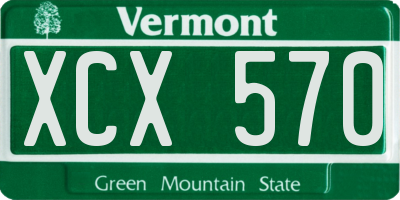 VT license plate XCX570
