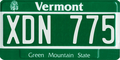 VT license plate XDN775
