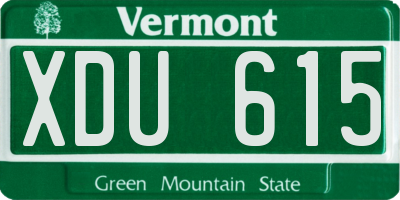 VT license plate XDU615