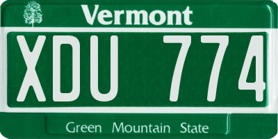 VT license plate XDU774