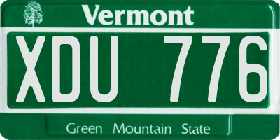 VT license plate XDU776