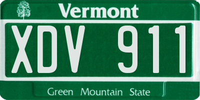 VT license plate XDV911
