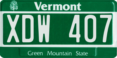 VT license plate XDW407