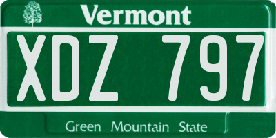 VT license plate XDZ797