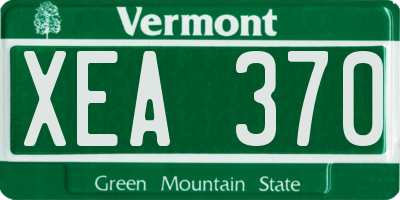 VT license plate XEA370