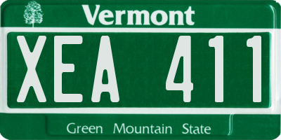 VT license plate XEA411