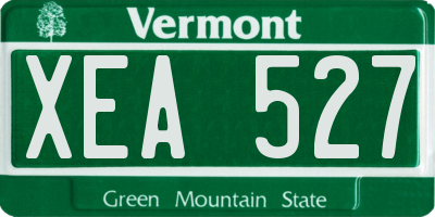 VT license plate XEA527