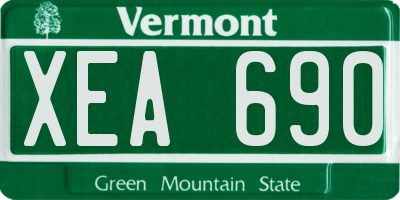 VT license plate XEA690