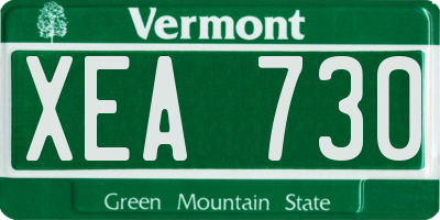 VT license plate XEA730