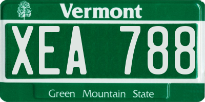 VT license plate XEA788