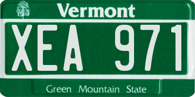 VT license plate XEA971