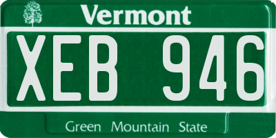 VT license plate XEB946