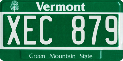 VT license plate XEC879