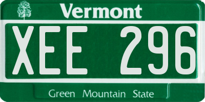 VT license plate XEE296