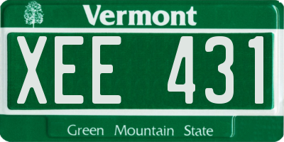 VT license plate XEE431